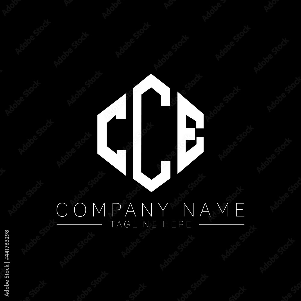 CCE letter logo design with polygon shape. CCE polygon logo monogram. CCE cube logo design. CCE hexagon vector logo template white and black colors. CCE monogram, CCE business and real estate logo. 