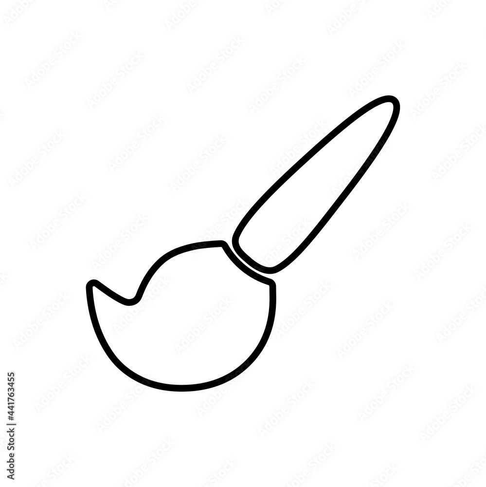 Brush paint simple icon design illustration. Brush paint simple icon design illustration.