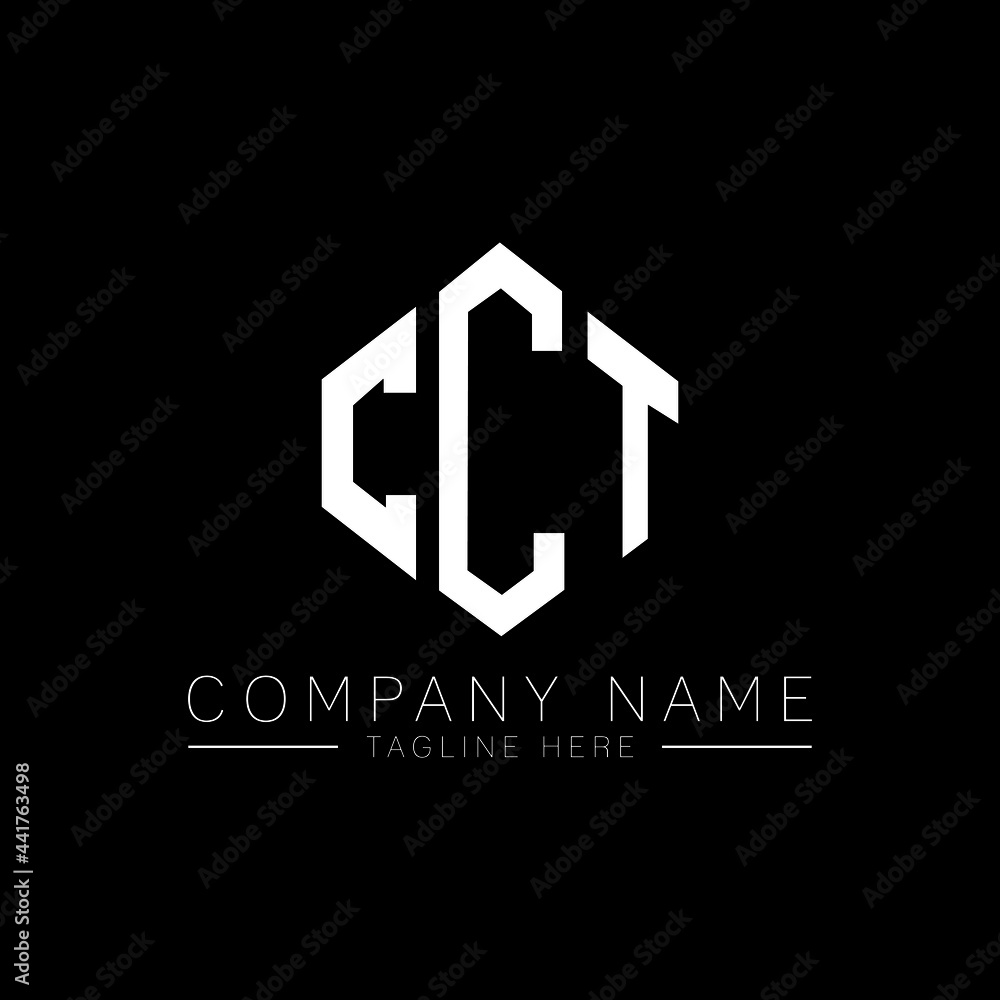 CCT letter logo design with polygon shape. CCT polygon logo monogram. CCT cube logo design. CCT hexagon vector logo template white and black colors. CCT monogram, CCT business and real estate logo. 