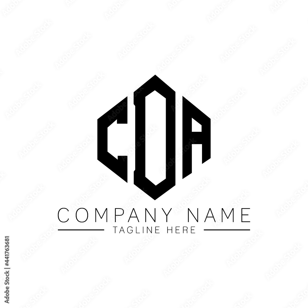 Cda Letter Logo Design With Polygon Shape Cda Polygon Logo Monogram