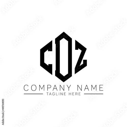 CDZ letter logo design with polygon shape. CDZ polygon logo monogram. CDZ cube logo design. CDZ hexagon vector logo template white and black colors. CDZ monogram, CDZ business and real estate logo. 