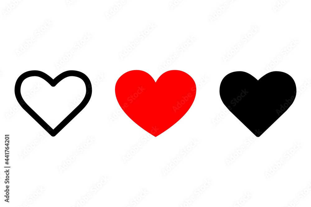 Heart icon set. Love sign isolated on a background, vector illustration
Heart icon set. Love sign isolated on a background, vector illustration