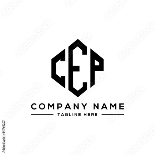 CEP letter logo design with polygon shape. CEP polygon logo monogram. CEP cube logo design. CEP hexagon vector logo template white and black colors. CEP monogram, CEP business and real estate logo. 