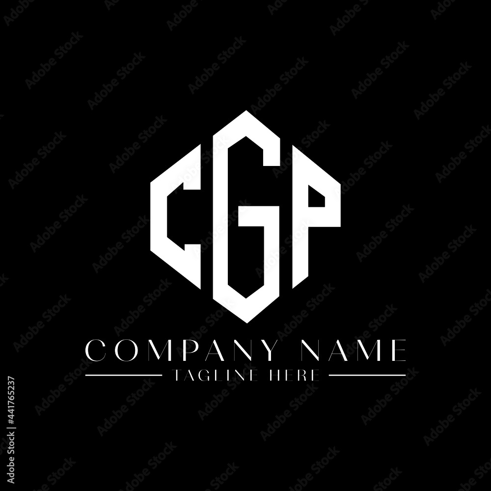 CGP letter logo design with polygon shape. CGP polygon logo monogram. CGP cube logo design. CGP hexagon vector logo template white and black colors. CGP monogram, CGP business and real estate logo. 