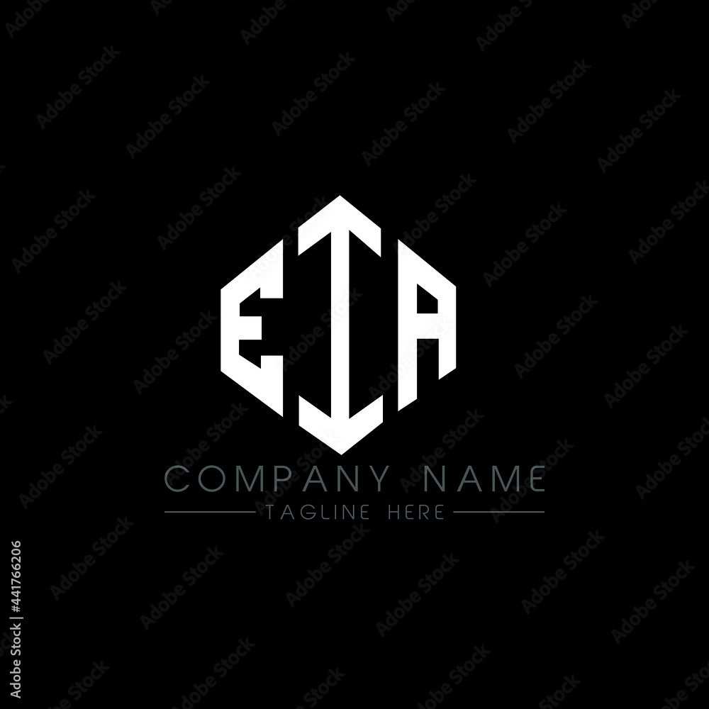 EIA letter logo design with polygon shape. EIA polygon logo monogram ...