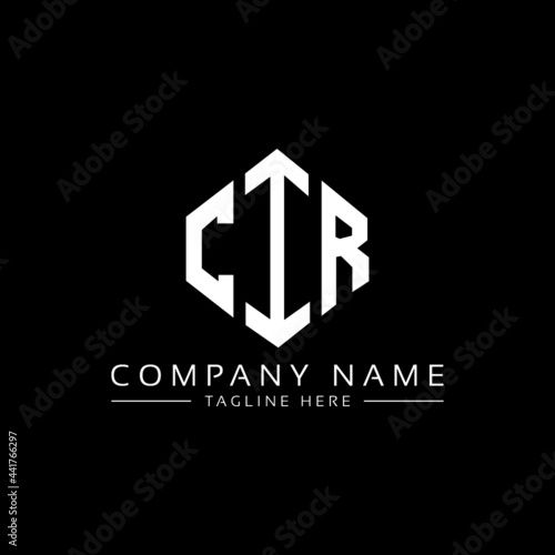 CIR letter logo design with polygon shape. CIR polygon logo monogram. CIR cube logo design. CIR hexagon vector logo template white and black colors. CIR monogram, CIR business and real estate logo. 
