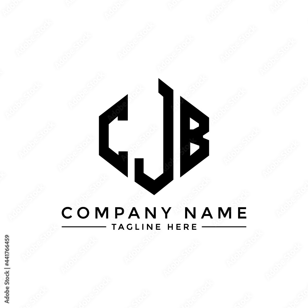 CJB letter logo design with polygon shape. CJB polygon logo monogram ...