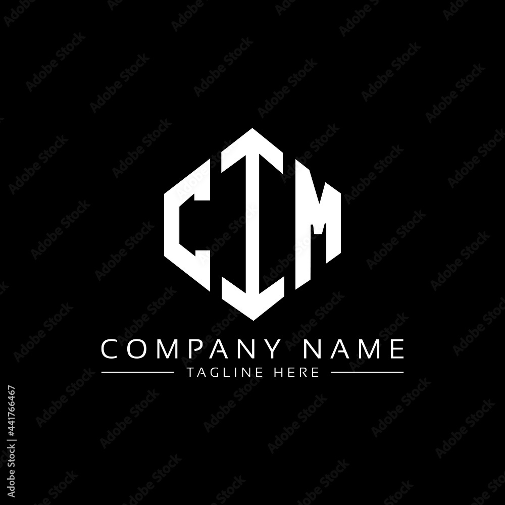 CIM letter logo design with polygon shape. CIM polygon logo monogram. CIM cube logo design. CIM hexagon vector logo template white and black colors. CIM monogram, CIM business and real estate logo. 