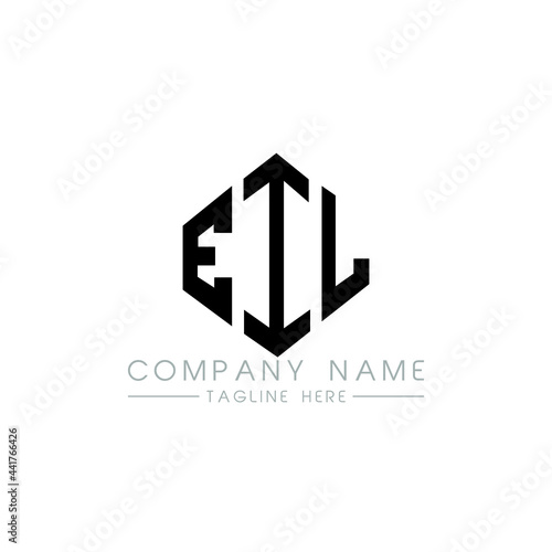 EIL letter logo design with polygon shape. EIL polygon logo monogram. EIL cube logo design. EIL hexagon vector logo template white and black colors. EIL monogram, EIL business and real estate logo.  © mamun25g