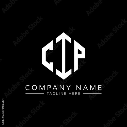 CIP letter logo design with polygon shape. CIP polygon logo monogram. CIP cube logo design. CIP hexagon vector logo template white and black colors. CIP monogram, CIP business and real estate logo. 