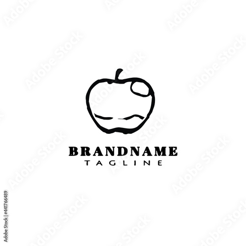 apple fruit logo icon design template vector illustration