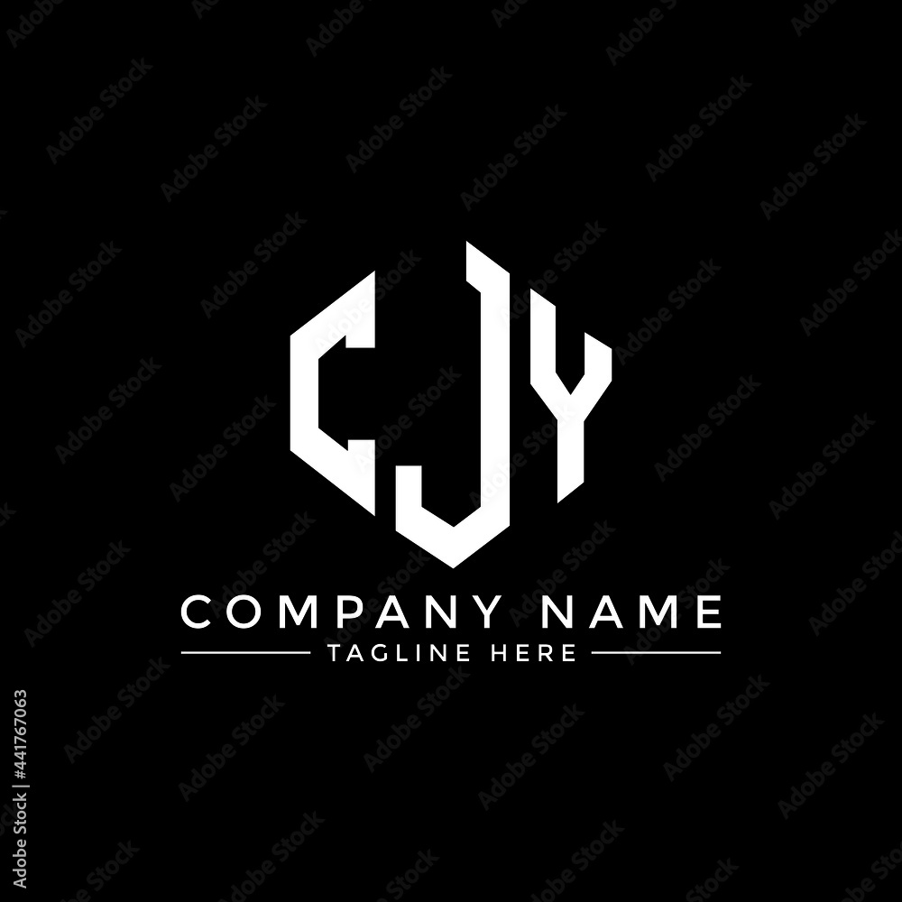CJY letter logo design with polygon shape. CJY polygon logo monogram. CJY cube logo design. CJY hexagon vector logo template white and black colors. CJY monogram, CJY business and real estate logo. 