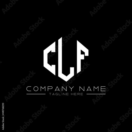 CLF letter logo design with polygon shape. CLF polygon logo monogram. CLF cube logo design. CLF hexagon vector logo template white and black colors. CLF monogram, CLF business and real estate logo. 
