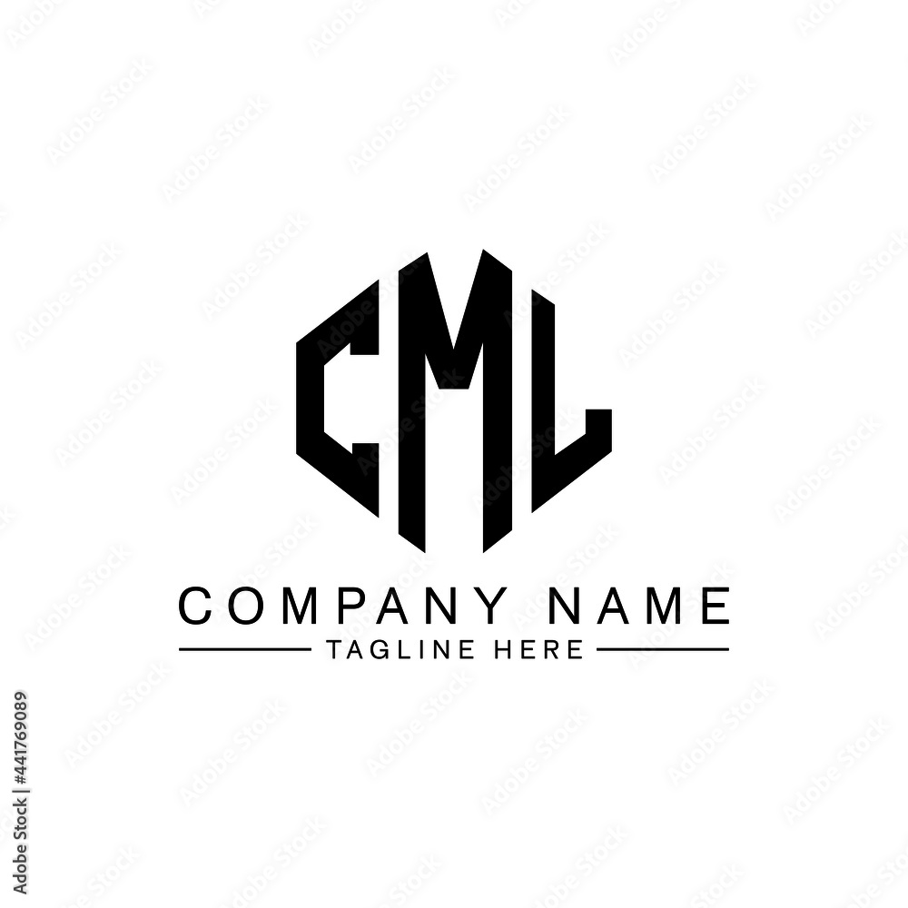 CML letter logo design with polygon shape. CML polygon logo monogram. CML cube logo design. CML hexagon vector logo template white and black colors. CML monogram, CML business and real estate logo. 