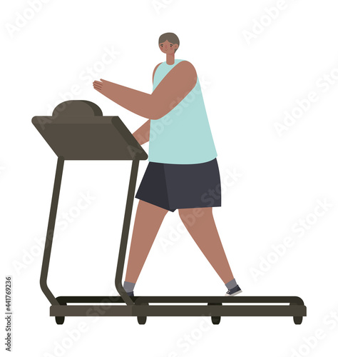 man in treadmill