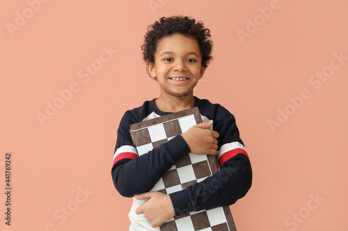Cute African-American boy w...