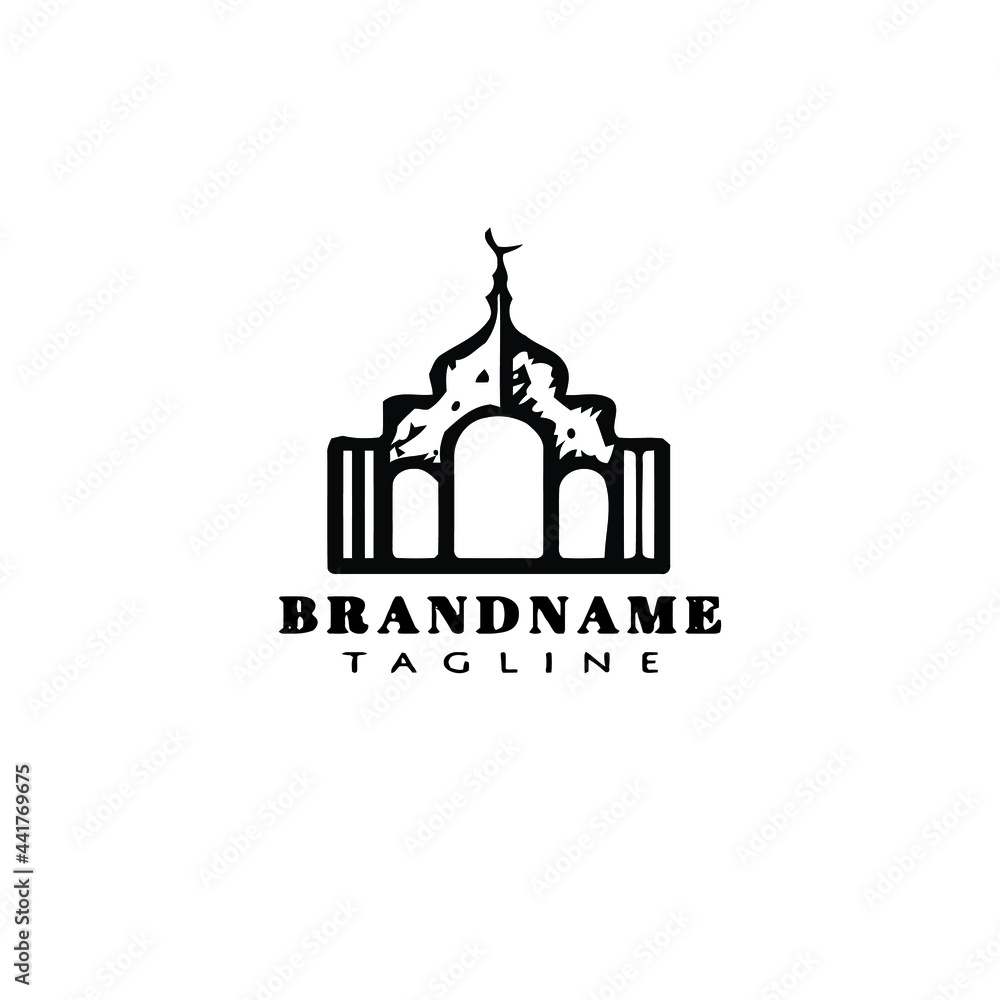 mosque logo icon design template vector illustration