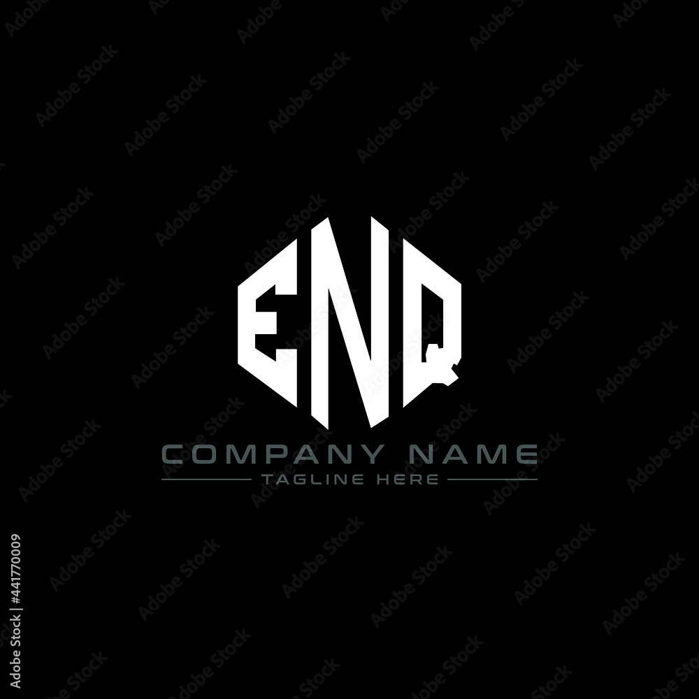 ENQ letter logo design with polygon shape. ENQ polygon logo monogram. ENQ cube logo design. ENQ hexagon vector logo template white and black colors. ENQ monogram, ENQ business and real estate logo. ENQ letter logo design with polygon shape. ENQ polygon logo monogram. ENQ cube logo design. ENQ hexagon vector logo template white and black colors. ENQ monogram, ENQ business and real estate logo.
