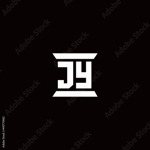 JY Logo monogram with pillar shape designs template © Gariss