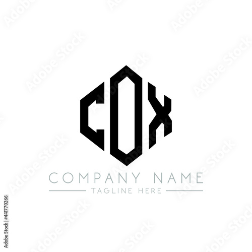 COX letter logo design with polygon shape. COX polygon logo monogram. COX cube logo design. COX hexagon vector logo template white and black colors. COX monogram, COX business and real estate logo. 