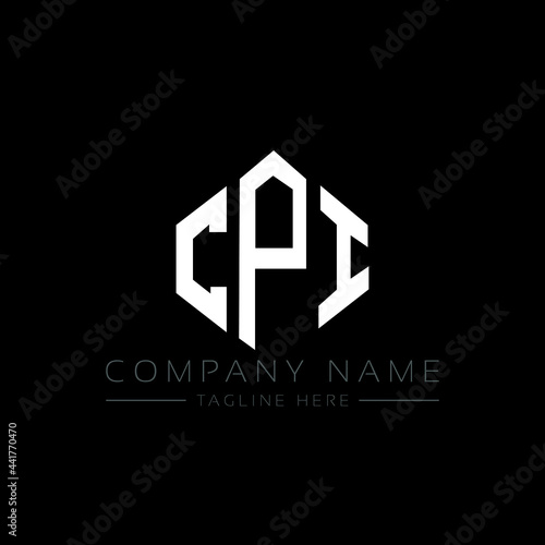 CPI letter logo design with polygon shape. CPI polygon logo monogram. CPI cube logo design. CPI hexagon vector logo template white and black colors. CPI monogram, CPI business and real estate logo. 