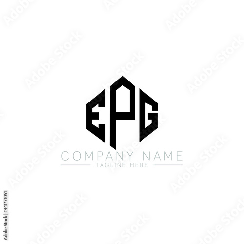 EPG letter logo design with polygon shape. EPG polygon logo monogram. EPG cube logo design. EPG hexagon vector logo template white and black colors. EPG monogram, EPG business and real estate logo. 