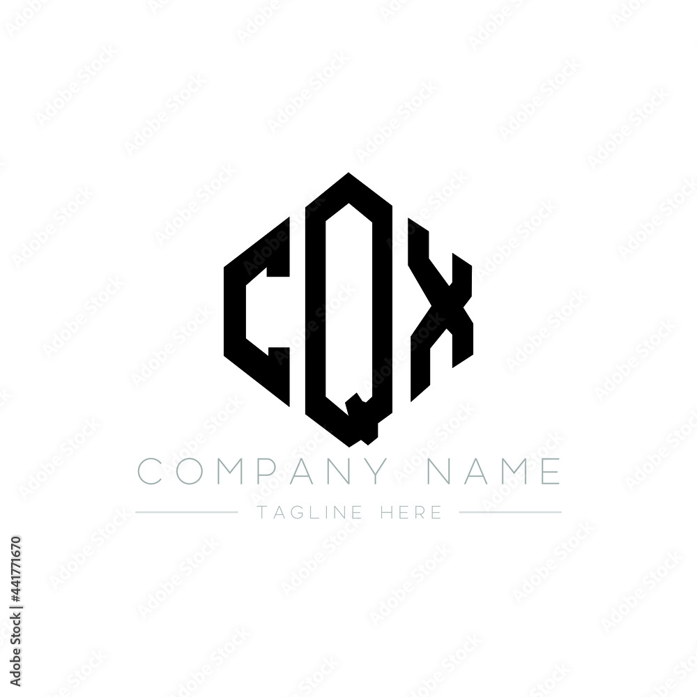 CQX letter logo design with polygon shape. CQX polygon logo monogram. CQX cube logo design. CQX hexagon vector logo template white and black colors. CQX monogram, CQX business and real estate logo. 