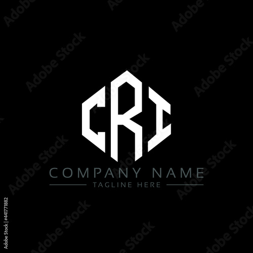 CRI letter logo design with polygon shape. CRI polygon logo monogram. CRI cube logo design. CRI hexagon vector logo template white and black colors. CRI monogram, CRI business and real estate logo. 