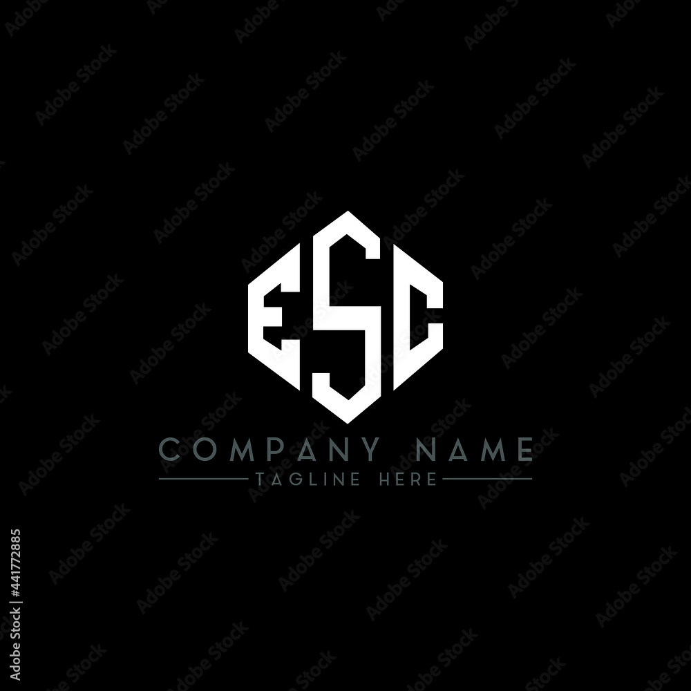ESC letter logo design with polygon shape. ESC polygon logo monogram. ESC cube logo design. ESC hexagon vector logo template white and black colors. ESC monogram, ESC business and real estate logo. ESC letter logo design with polygon shape. ESC polygon logo monogram. ESC cube logo design. ESC hexagon vector logo template white and black colors. ESC monogram, ESC business and real estate logo.