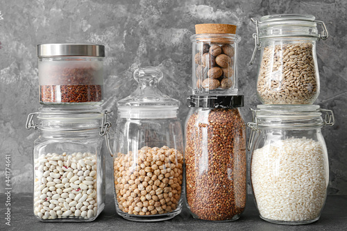 Assortment of dry grains, l...