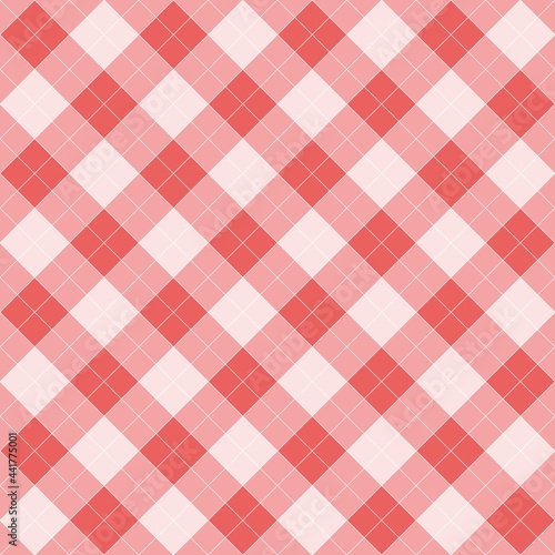 Seamless sweet pink vector background - checkered pattern or grid texture for web design, desktop wallpaper or culinary blog website