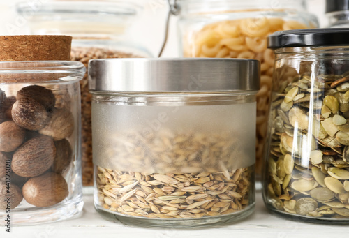 Assortment of dry goods in ...