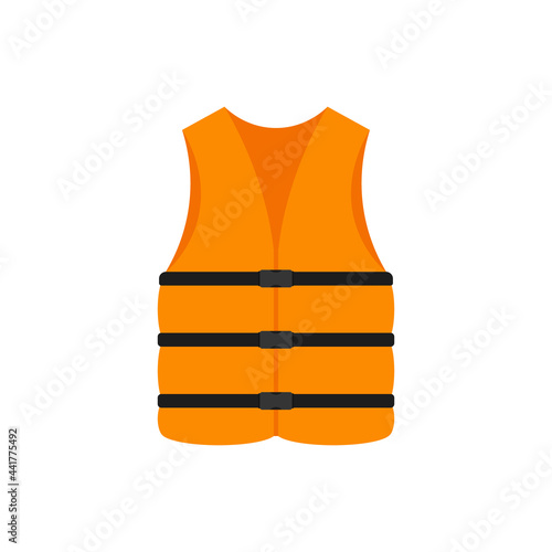 Life vest icon. Vector illustration. 	