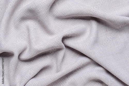 Texture of light canvas fabric, closeup