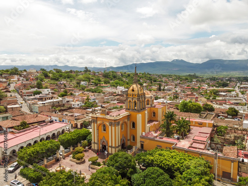 Toma aérea de Tecolotlán Jalisco photo