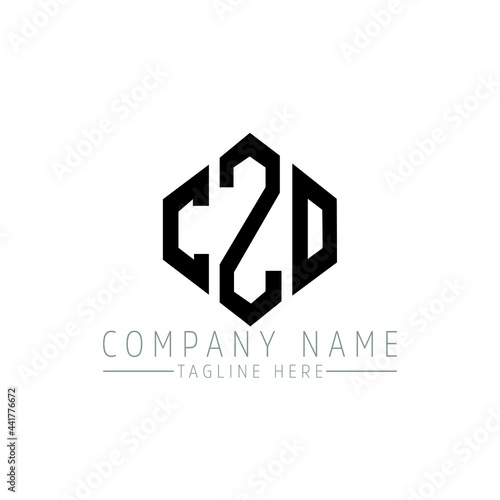 CZO letter logo design with polygon shape. CZO polygon logo monogram. CZO cube logo design. CZO hexagon vector logo template white and black colors. CZO monogram, CZO business and real estate logo. 