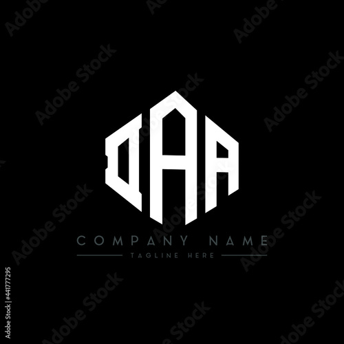 DAA letter logo design with polygon shape. DAA polygon logo monogram. DAA cube logo design. DAA hexagon vector logo template white and black colors. DAA monogram, DAA business and real estate logo. 