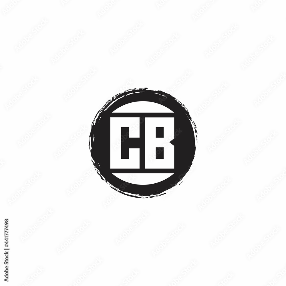 CB Logo Initial Letter Monogram with abstrac circle shape design template CB Logo Initial Letter Monogram with abstrac circle shape design template