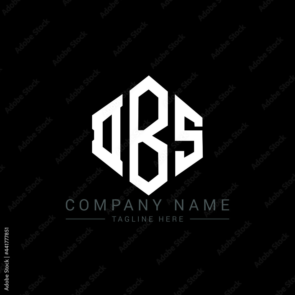 DBS letter logo design with polygon shape. DBS polygon logo monogram ...