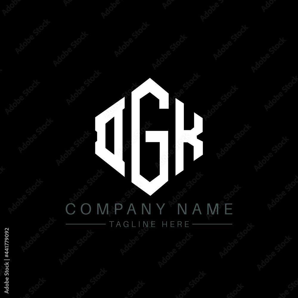 DGK letter logo design with polygon shape. DGK polygon logo monogram. DGK cube logo design. DGK hexagon vector logo template white and black colors. DGK monogram, DGK business and real estate logo. 