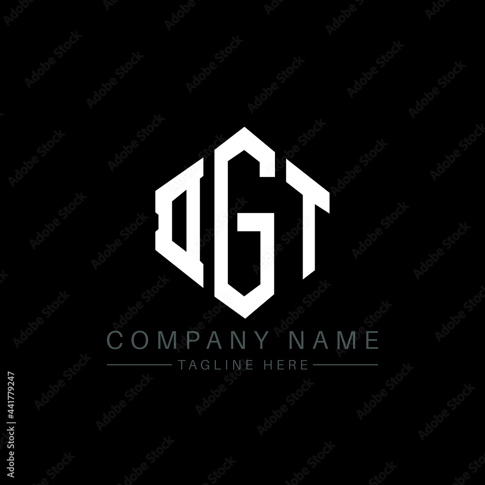 DGT letter logo design with polygon shape. DGT polygon logo monogram. DGT cube logo design. DGT hexagon vector logo template white and black colors. DGT monogram, DGT business and real estate logo. 