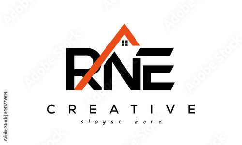 initial RNE letters real estate construction logo vector	 photo