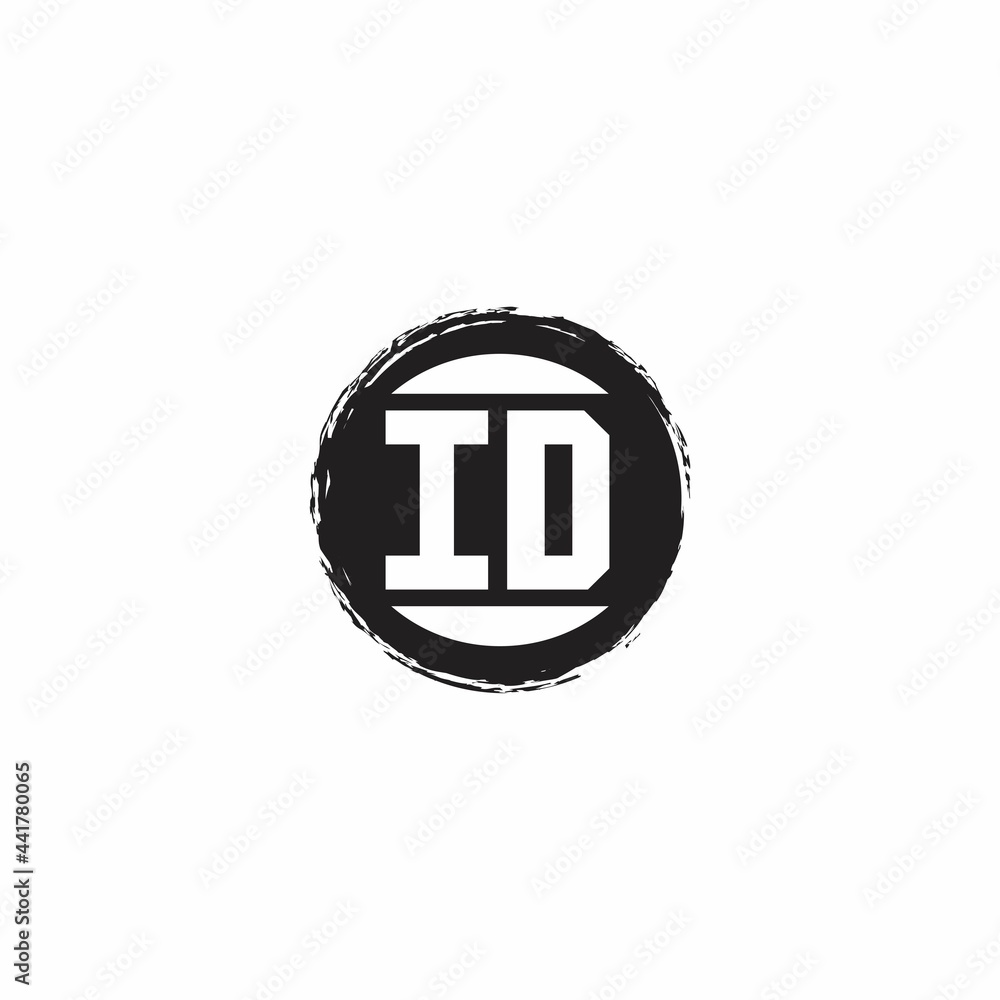ID Logo Initial Letter Monogram with abstrac circle shape design template ID Logo Initial Letter Monogram with abstrac circle shape design template