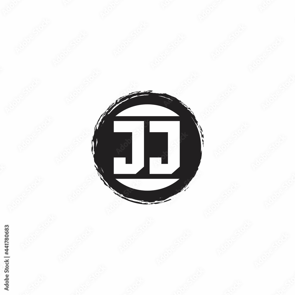 JJ Logo Initial Letter Monogram with abstrac circle shape design template JJ Logo Initial Letter Monogram with abstrac circle shape design template