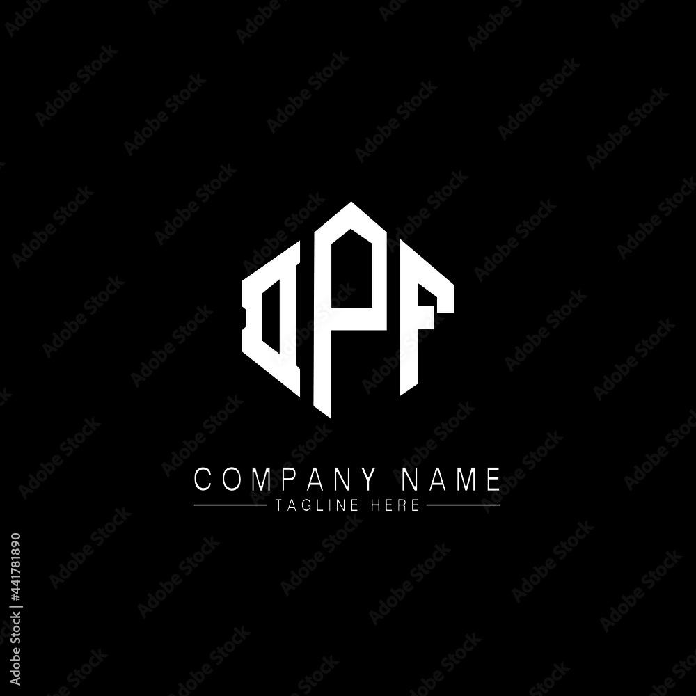 DPF letter logo design with polygon shape. DPF polygon logo monogram. DPF cube logo design. DPF hexagon vector logo template white and black colors. DPF monogram, DPF business and real estate logo. 