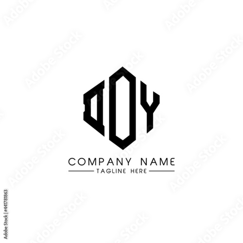 DOY letter logo design with polygon shape. DOY polygon logo monogram. DOY cube logo design. DOY hexagon vector logo template white and black colors. DOY monogram, DOY business and real estate logo.  