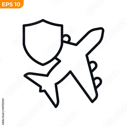 travel insurance icon symbol template for graphic and web design collection logo vector illustration