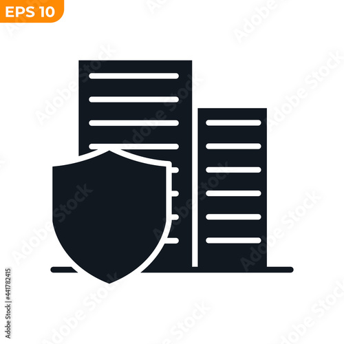 commercial property insurance icon symbol template for graphic and web design collection logo vector illustration