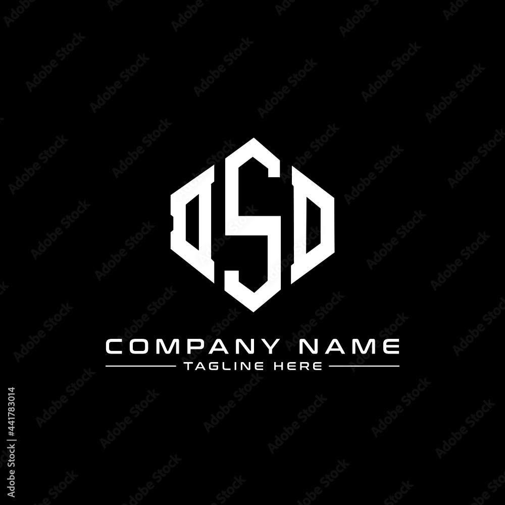 DSD letter logo design with polygon shape. DSD polygon logo monogram. DSD cube logo design. DSD hexagon vector logo template white and black colors. DSD monogram, DSD business and real estate logo. 