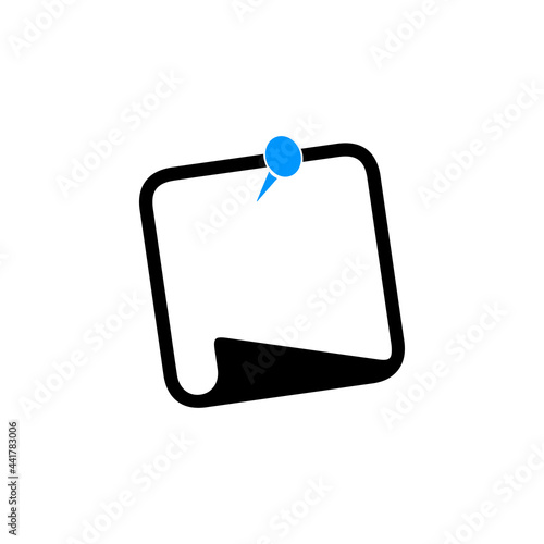 pin post note icon vector